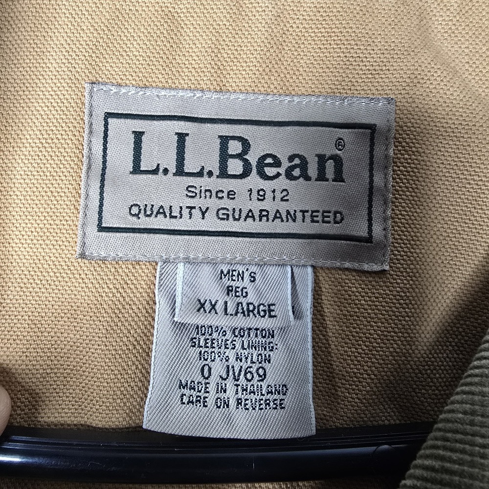 LL Bean Mens Original Field Coatโ Barn Jacket 0 JV69 Size XXL Tall Plaid Lined - Picture 8 of 9